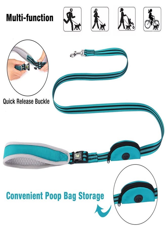Qpets حزام كلاب Qpets® بطول 1.5 متر للكلاب الصغيرة، مزود بسحاب لتنظيم أكياس فضلات الكلاب، وحبل نايلون، ومقود للكلاب مع مقبض يد مبطن مريح وإبزيم سريع الفتح لسهولة المشي. - Image 4